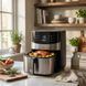 Фритюрниця Crownberg CB-5553 1500Вт 2.5л, Аерогриль з нержавіючої сталі та антипригарною чашею crownberg25 фото 1