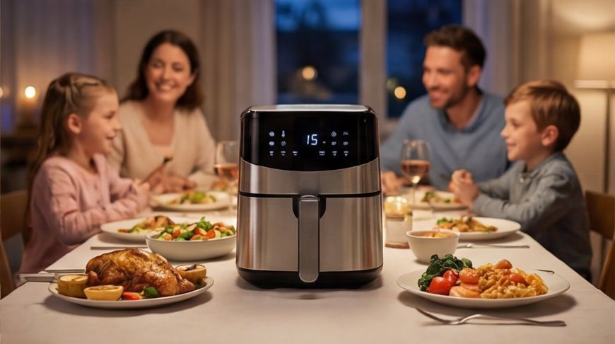 Фритюрниця Crownberg CB-5553 1500Вт 2.5л, Аерогриль з нержавіючої сталі та антипригарною чашею crownberg25 фото